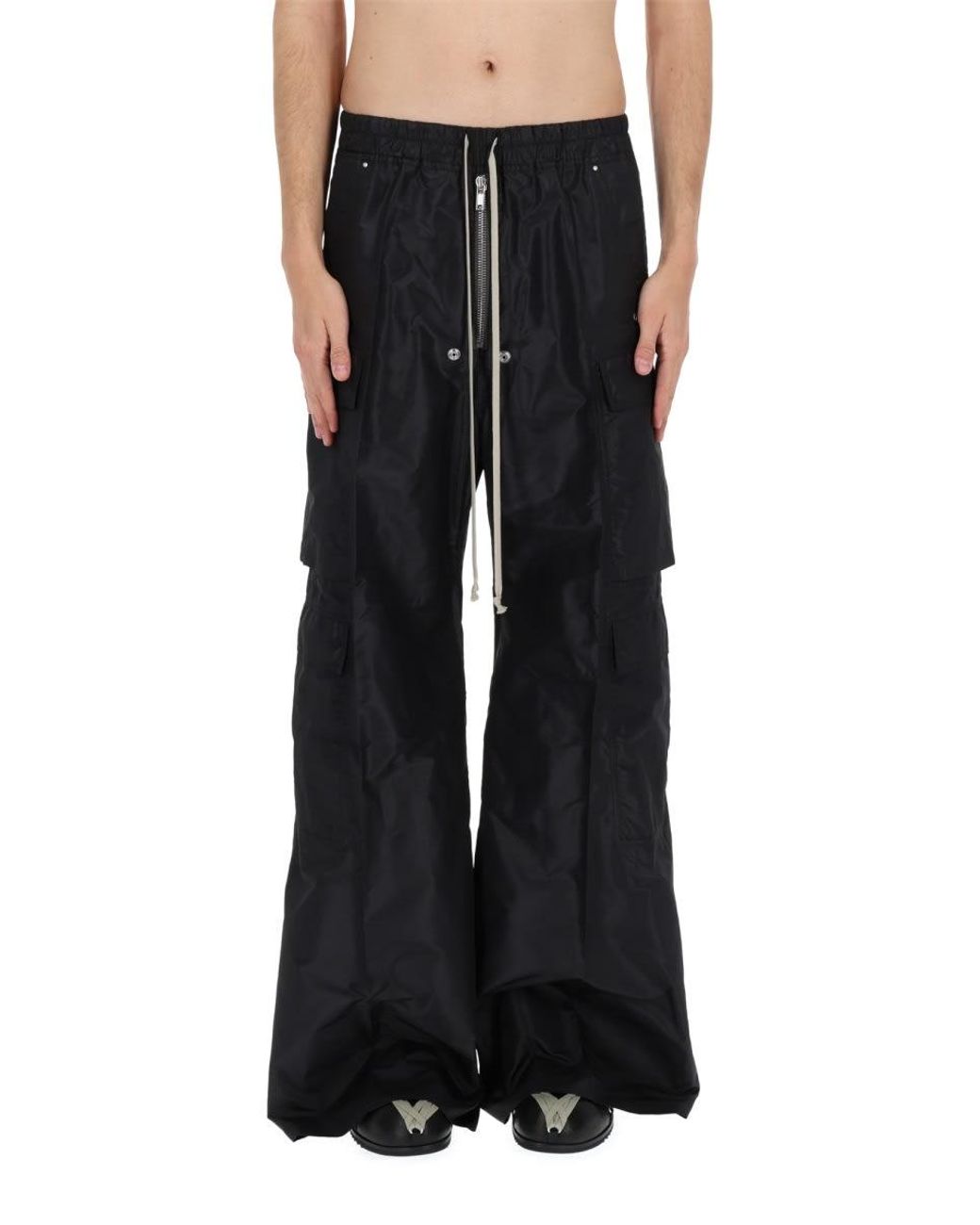 Rick Owens Black Cargo Belas Pants for men