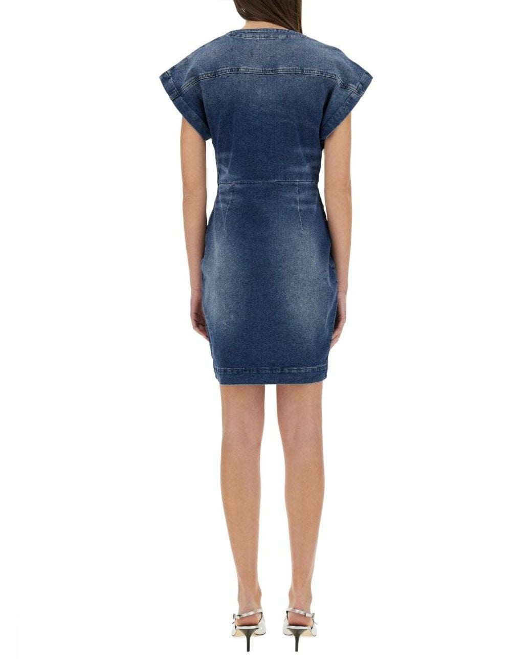 Moschino Blue Dress Slim Fit Cotton