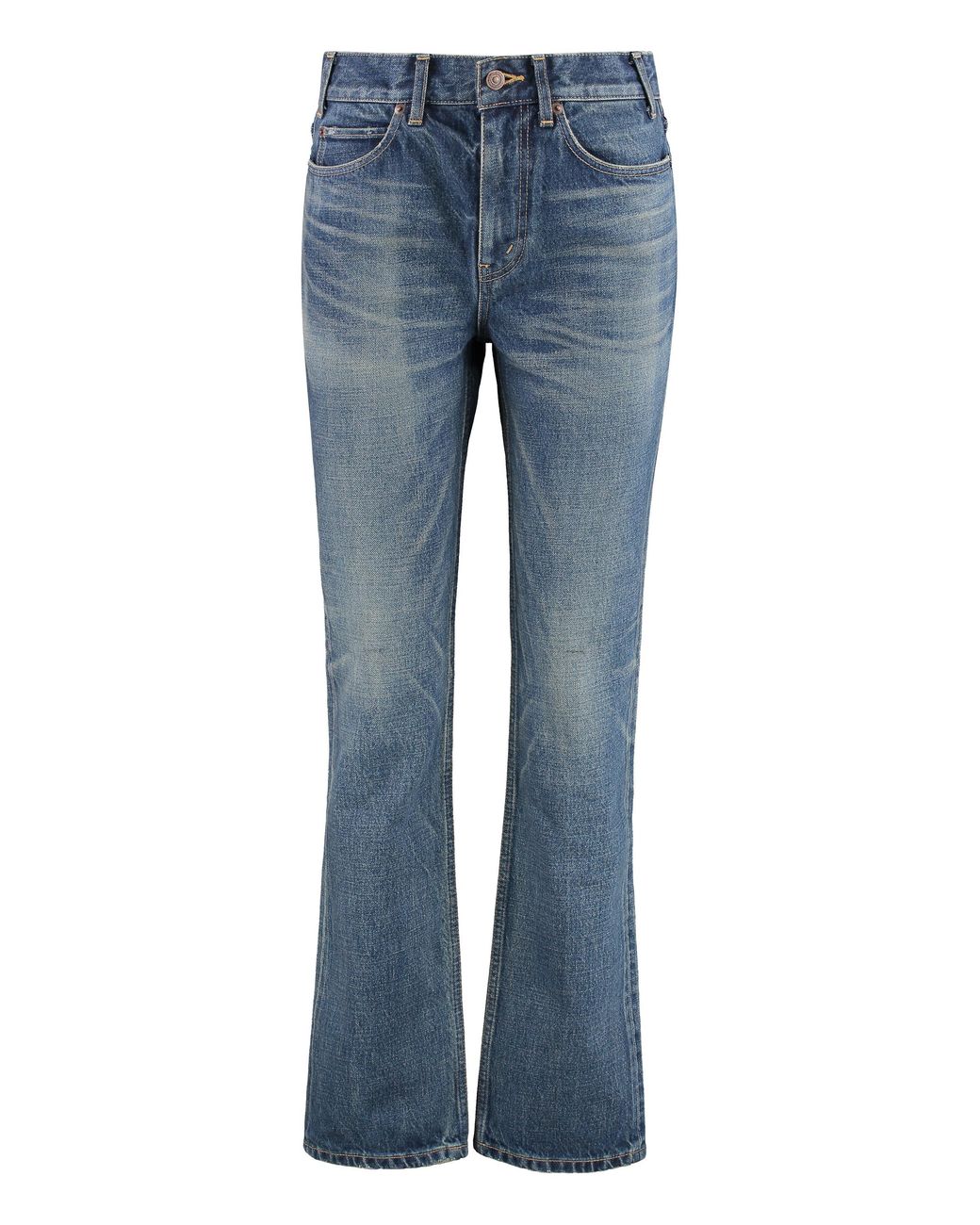 Céline Blue Françoise Straight Leg Jeans Cotton Straight-Leg