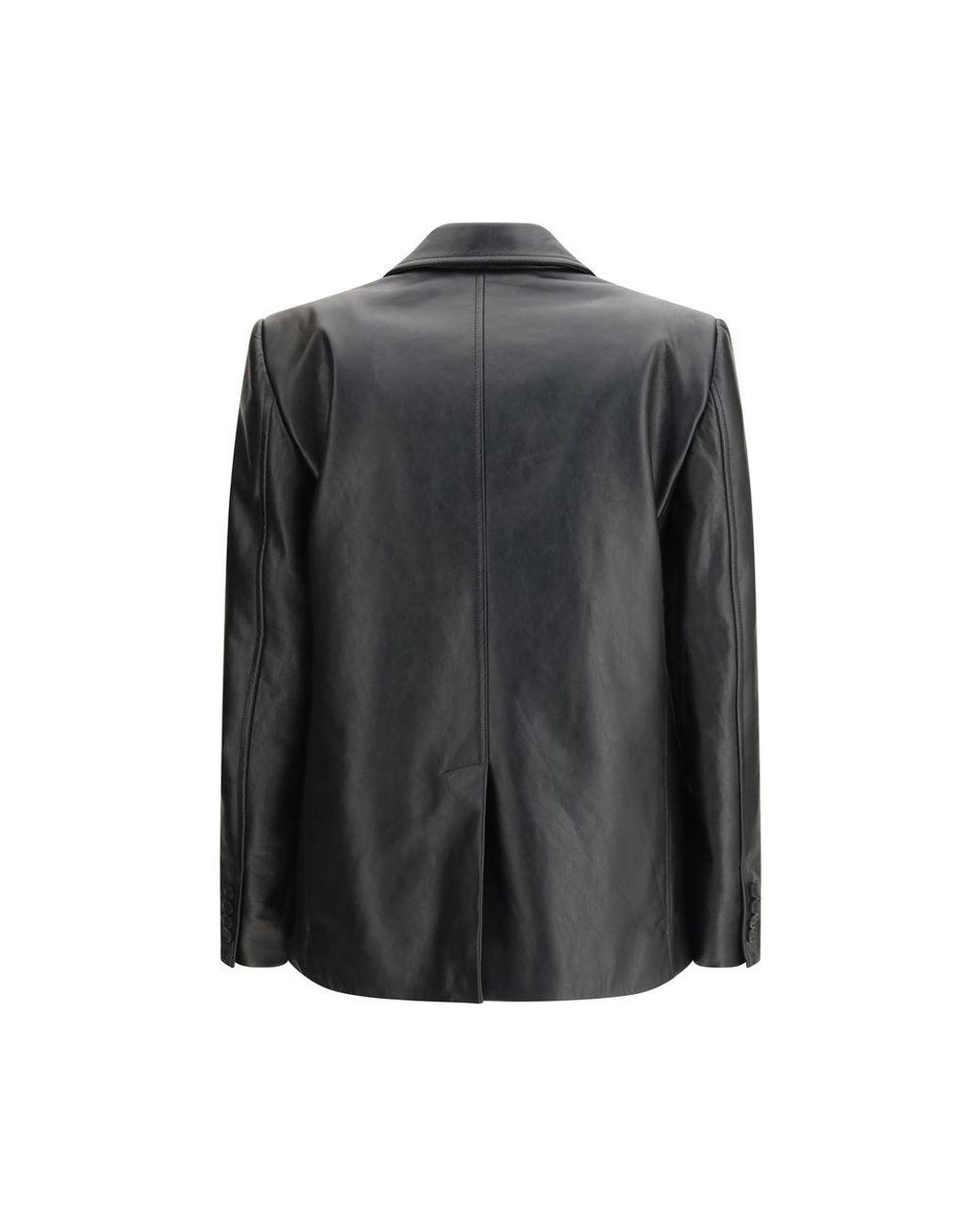 Balenciaga Black Calf Leather Bos Taurus Leather Jacket