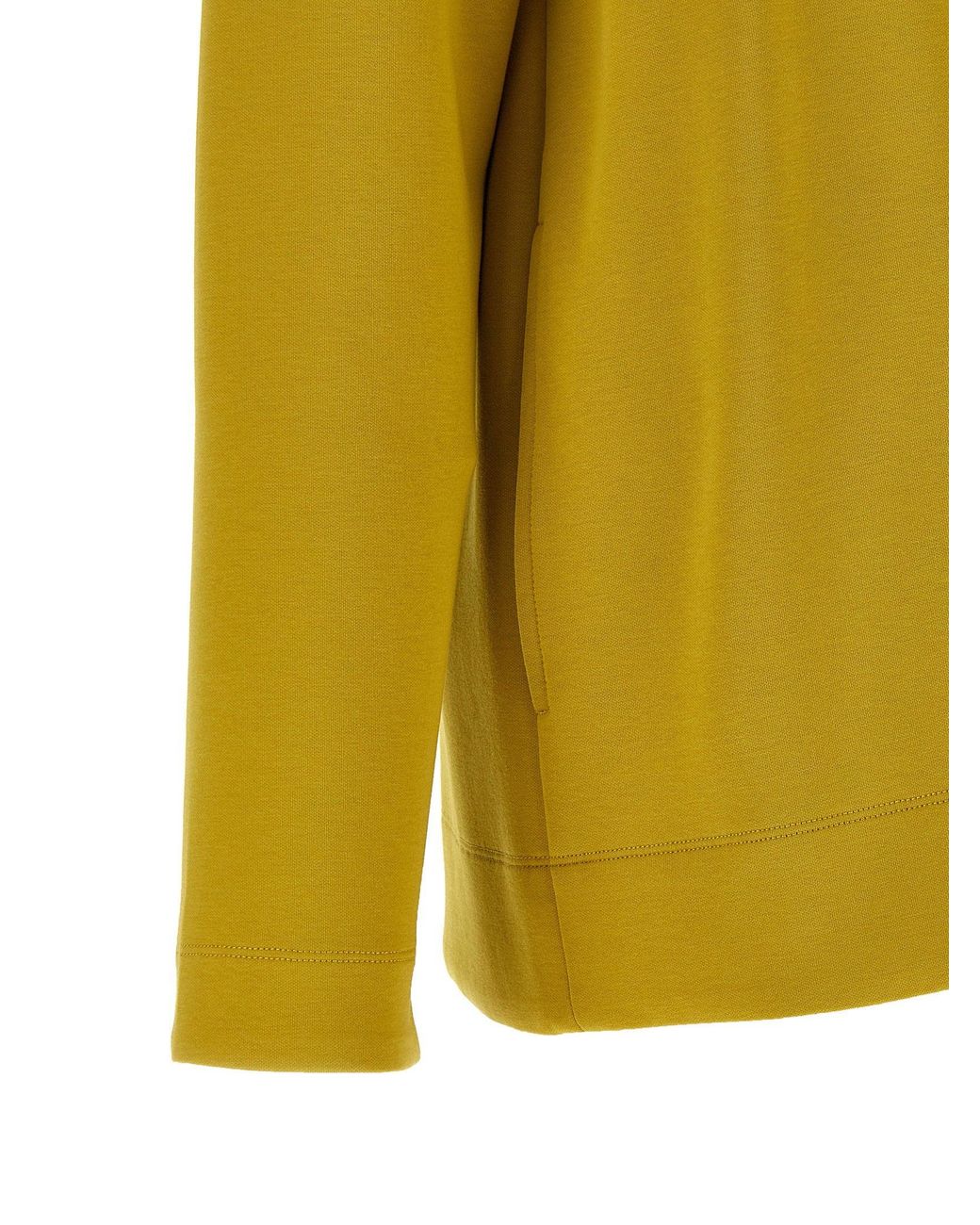 Max Mara Yellow Cotton Knit Hoodie