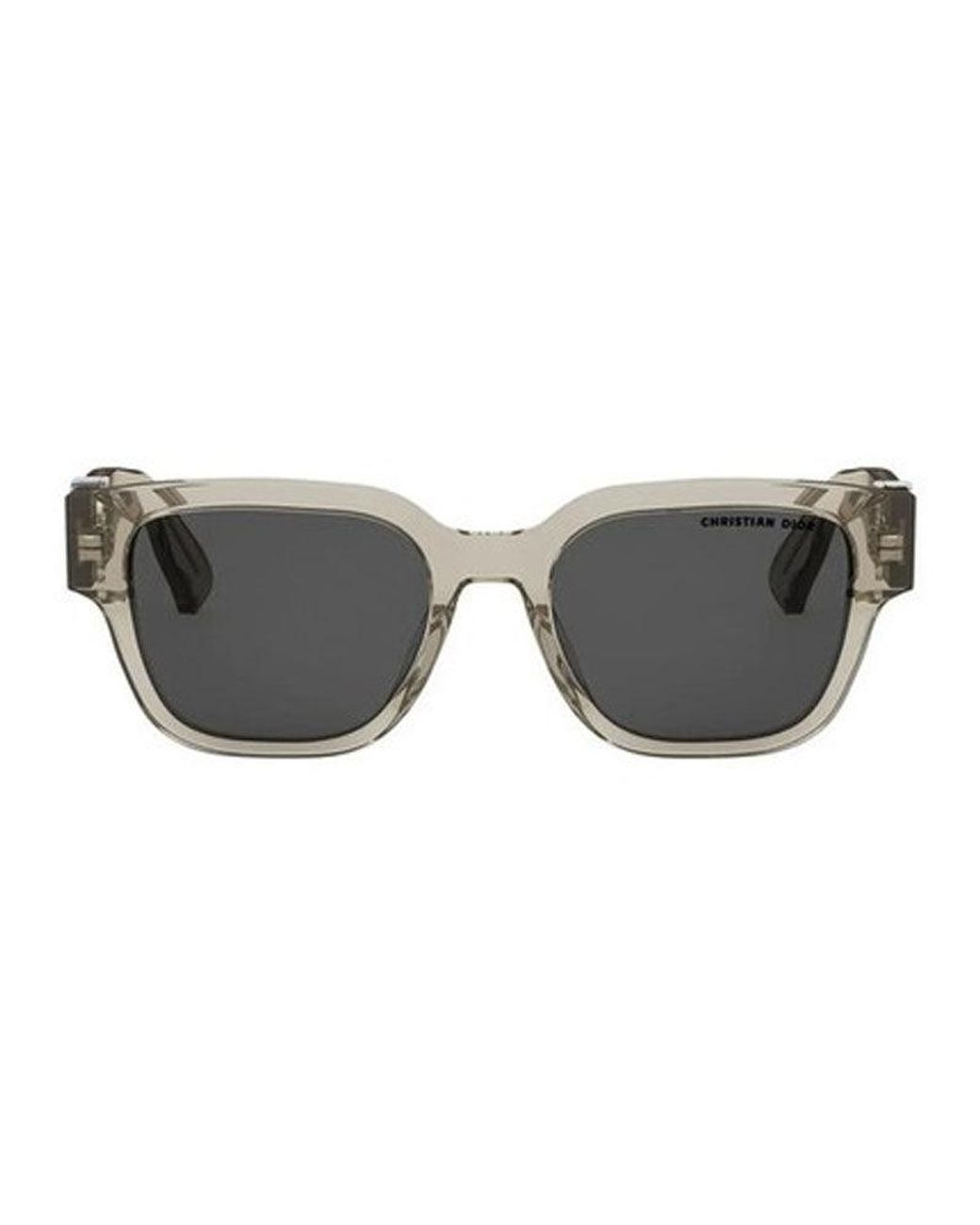 Dior Gray Sunglasses Square Full Rim, Crystal Khaki Frame And Lens Obliques1F78A0