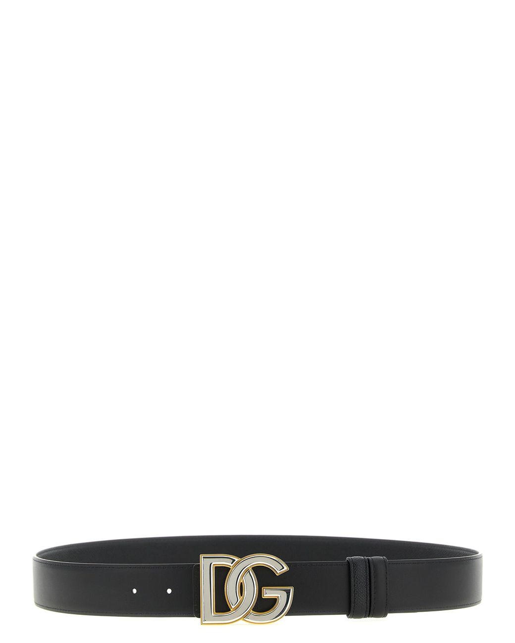 Dolce & Gabbana Black Dolce & Gabbana Reversible 'Dg' Cross Belt for men