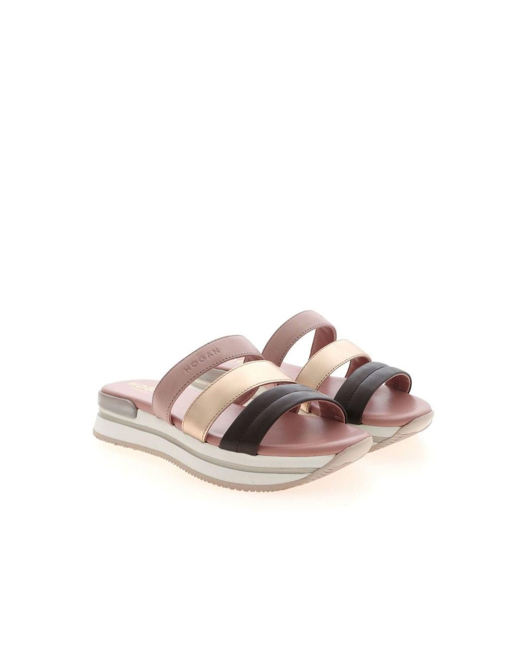Hogan Pink H257 Leather Sandals