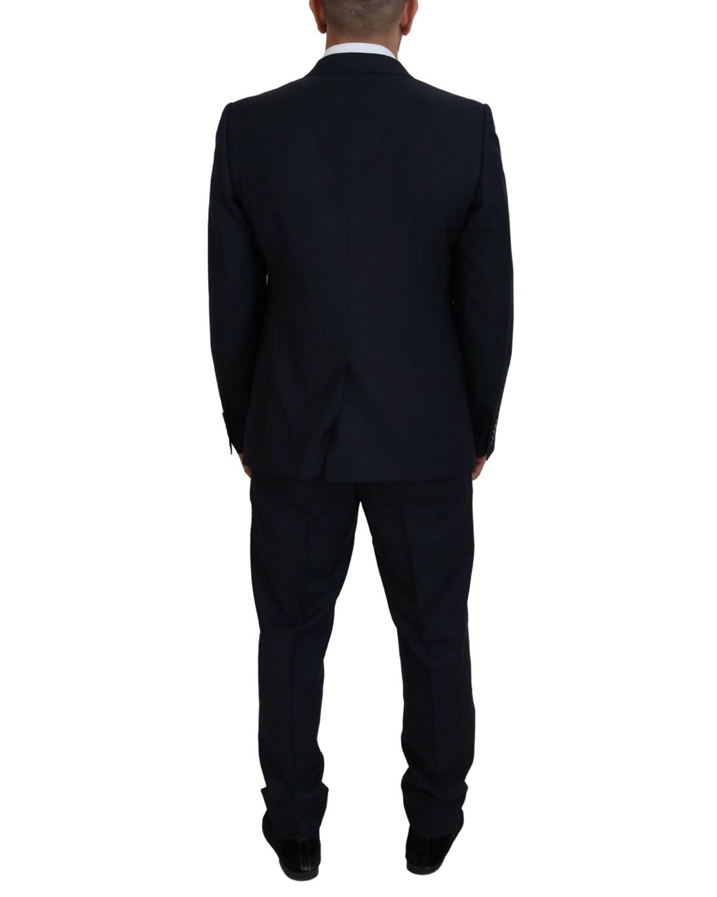 Dolce & Gabbana Black Single Breasted 2 Piece Martini Suit Virgin Wool for men