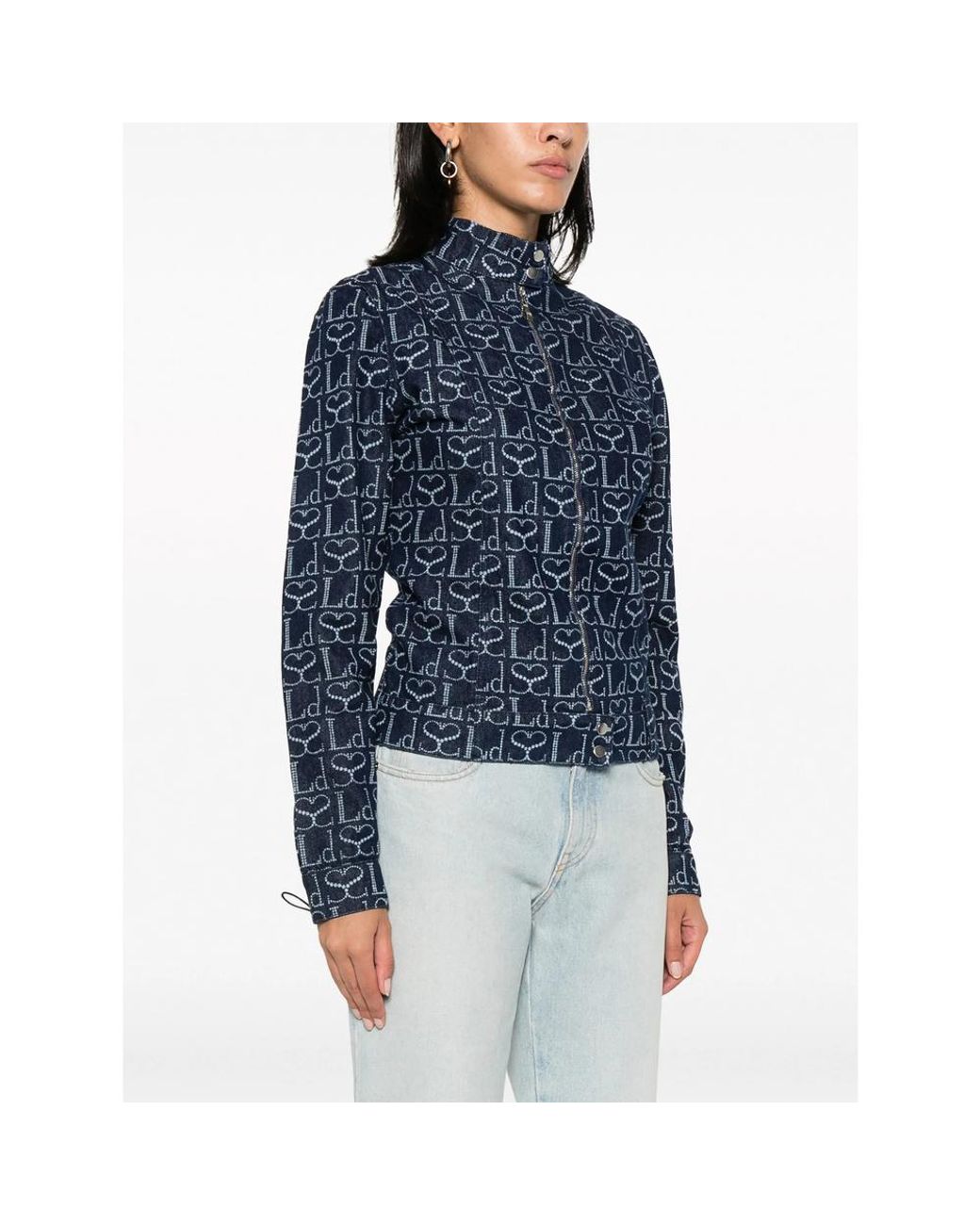 Ludovic de Saint Sernin Blue Biker Jacket