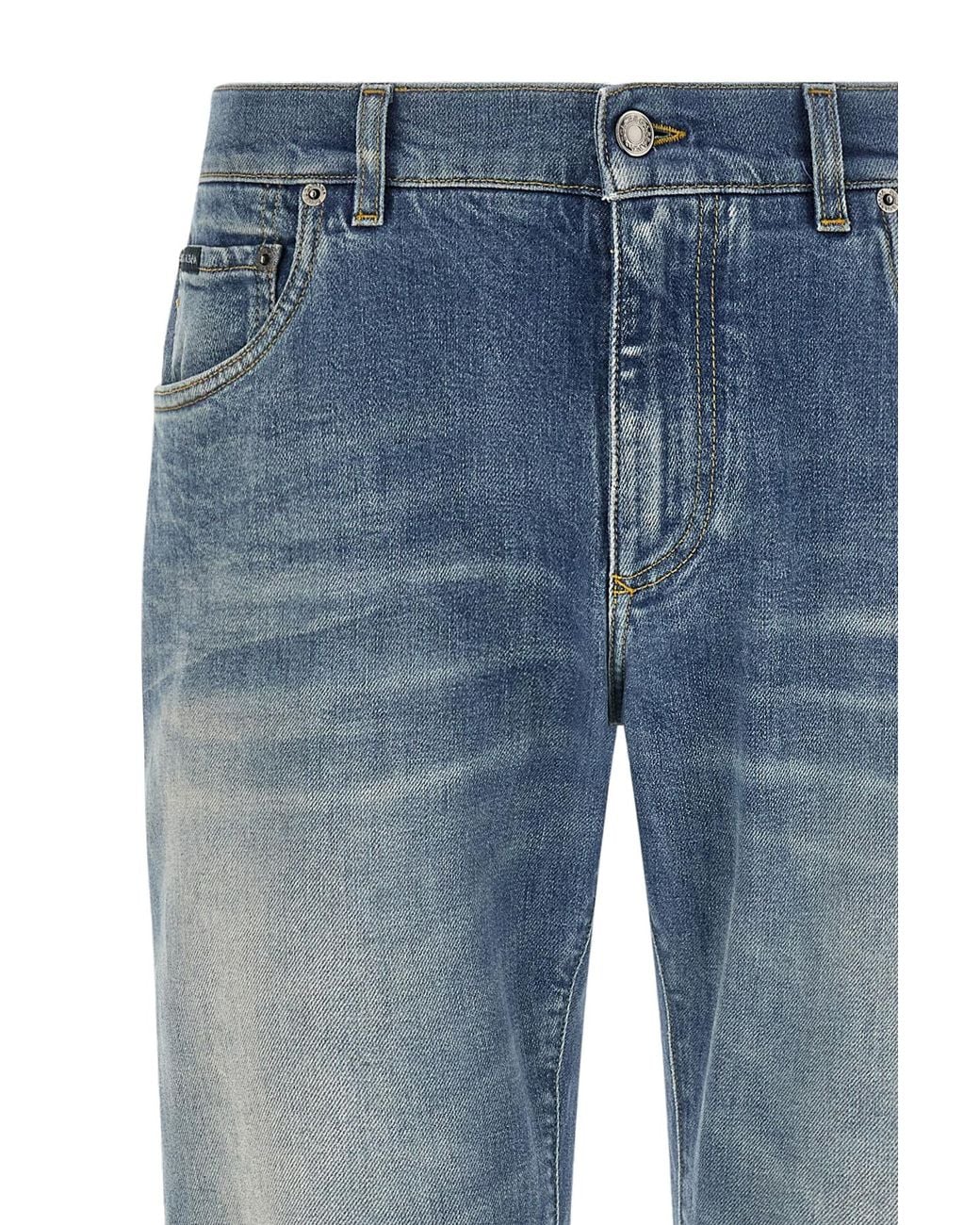 Dolce & Gabbana Blue Dolce & Gabbana Straight-Leg Denim Jeans for men