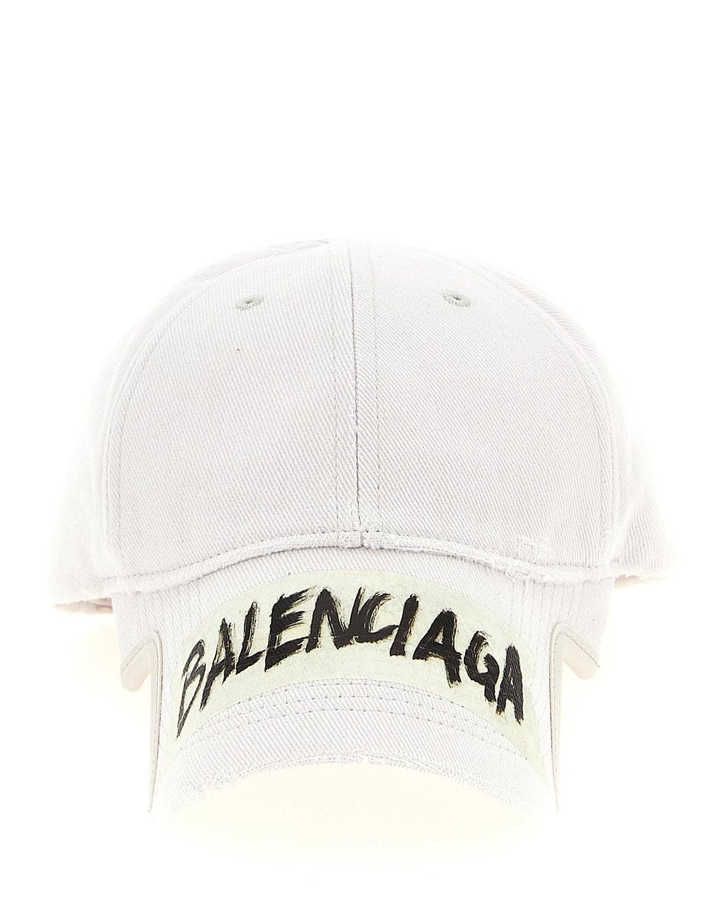 Balenciaga Masking Tape Logo Baseball Cap in White | Lyst
