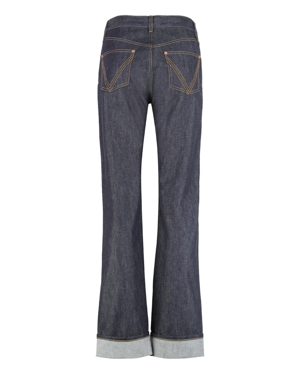 Bottega Veneta Blue Straight-Leg Jeans Cotton
