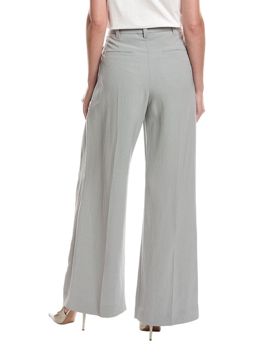 Brunello Cucinelli Gray Light Wide Leg Trousers
