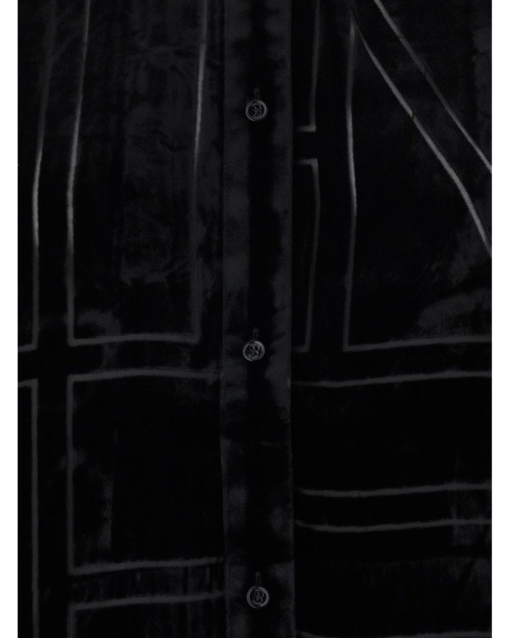 Totême Black Toteme Velvet Logo-Monogram Shirt