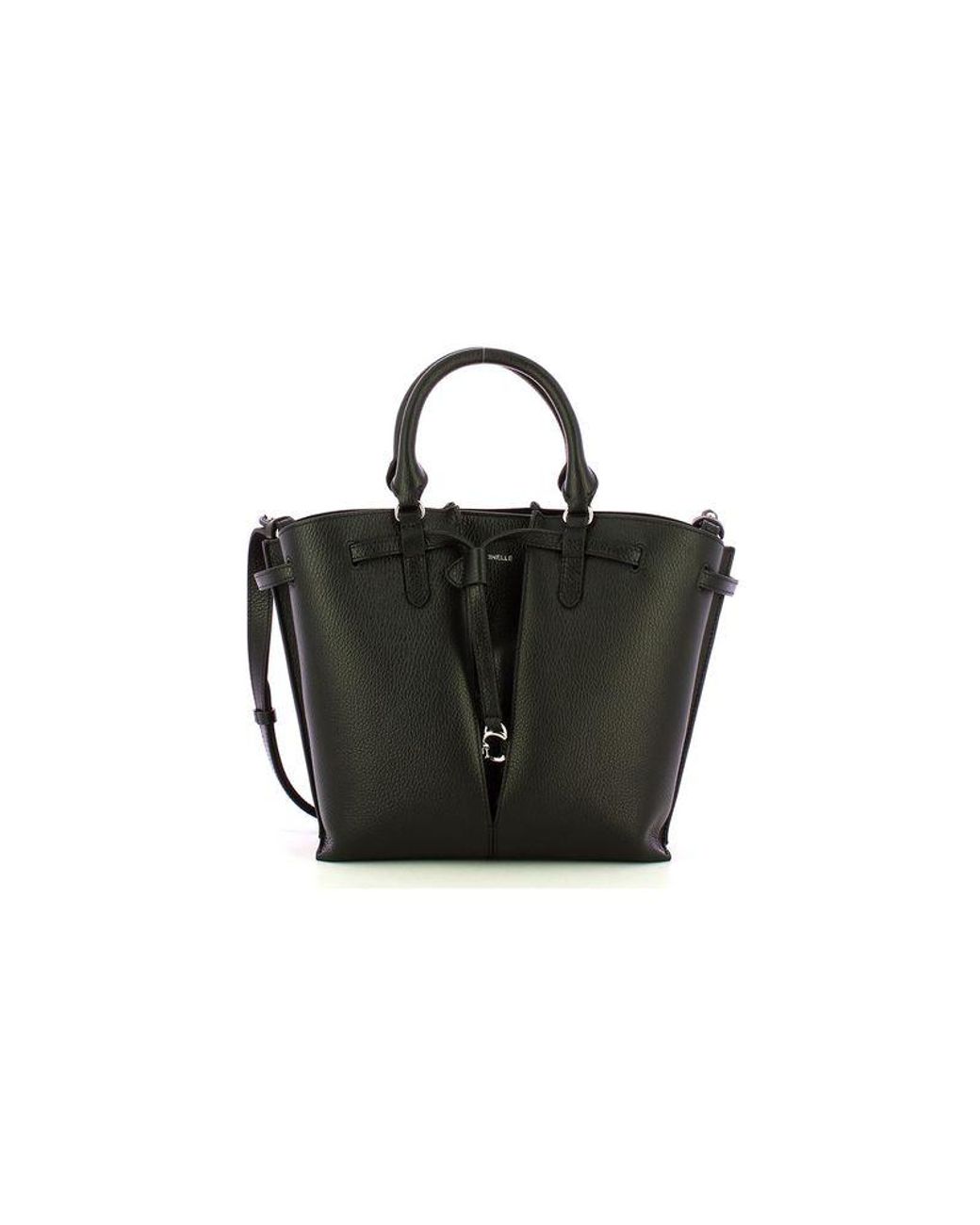 Coccinelle Black Tote Bag Genuine Leather Tote-Bags