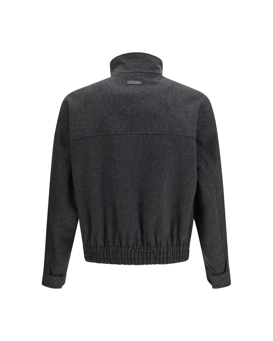 Lardini Blue Wool Bomber Jacket Fleece Ovis Aries Coat for men