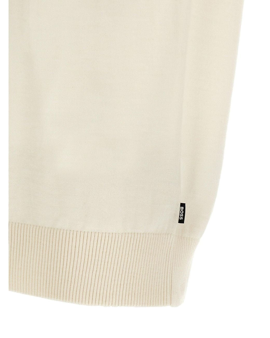 Boss Natural Extrafine Merino Wool T-Shirt for men