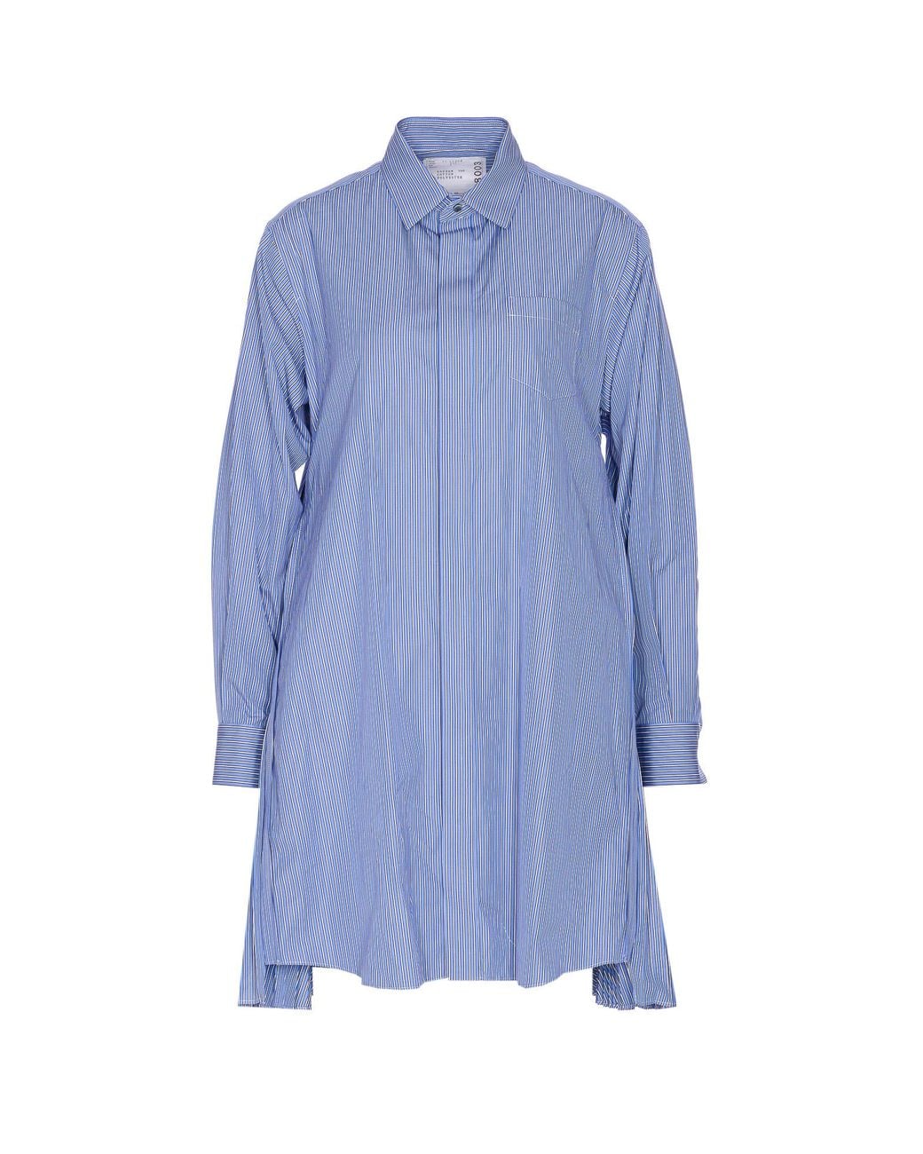 Sacai Blue Dresses Cotton