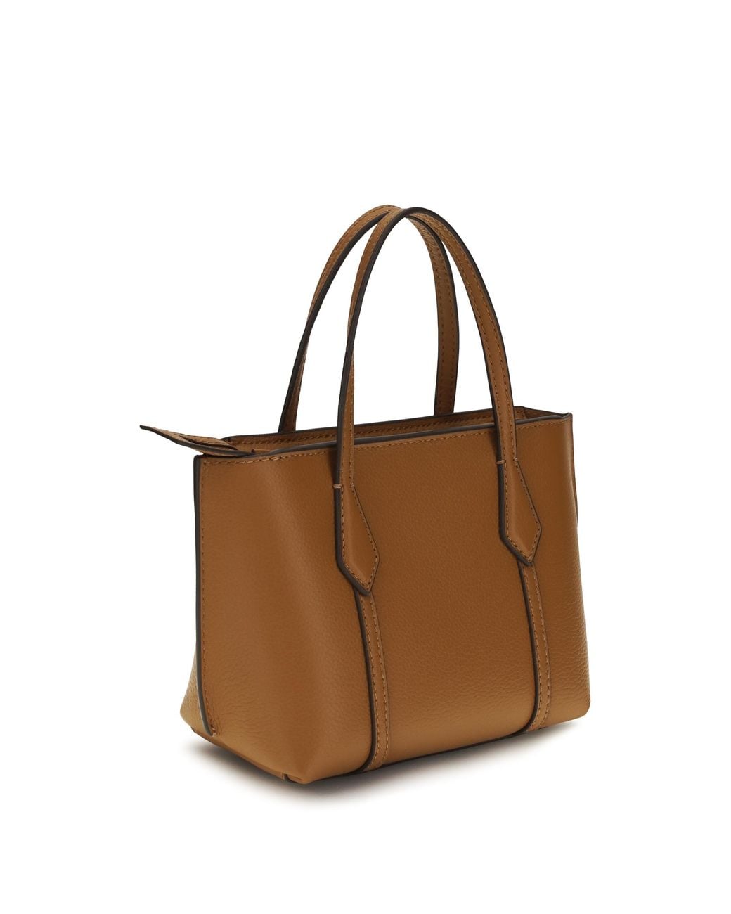 Tory Burch Brown Mini Perry Tote Bag Calf Leather Bos Taurus Shoulder