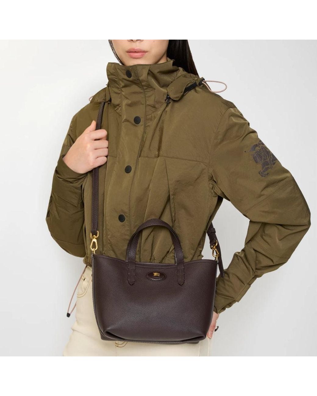 Burberry Black Burberry Leather Tote Bag