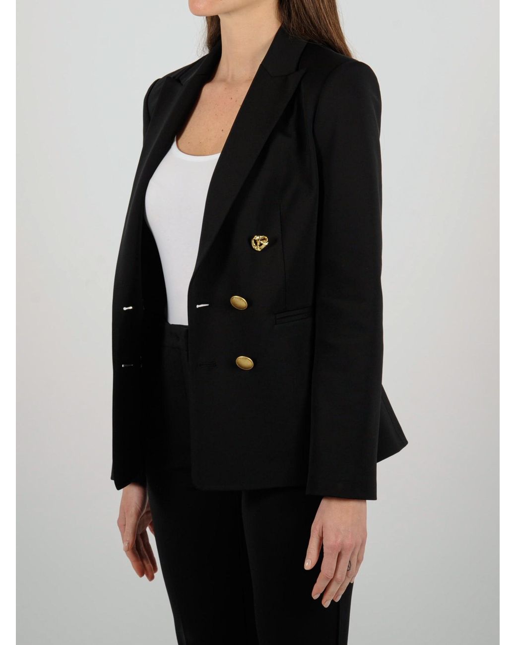 Pinko Alexia 4 Punto Stoffa Scuba Blazer in Nero (Black) - Save 39% | Lyst