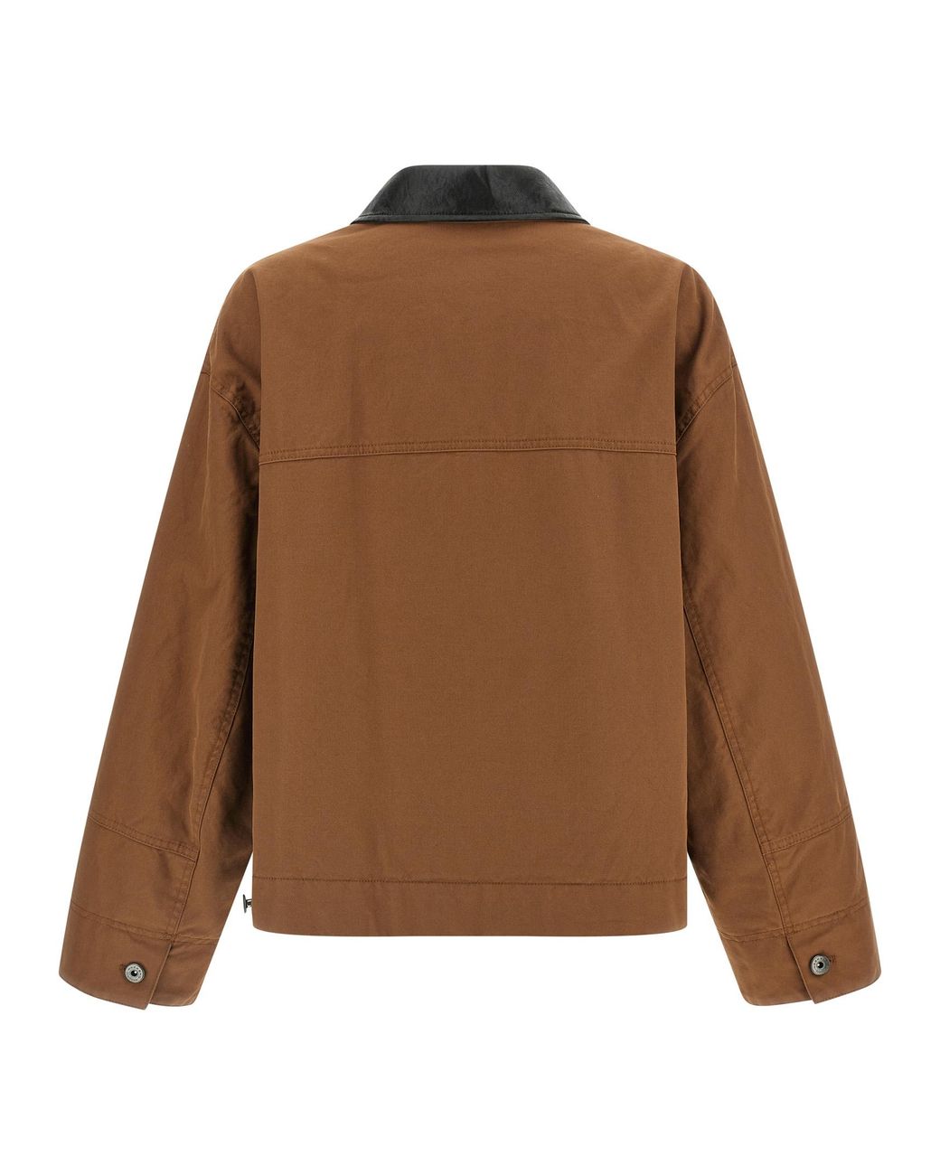 Max Mara Brown Cotton Full-Length Jacket Clothing