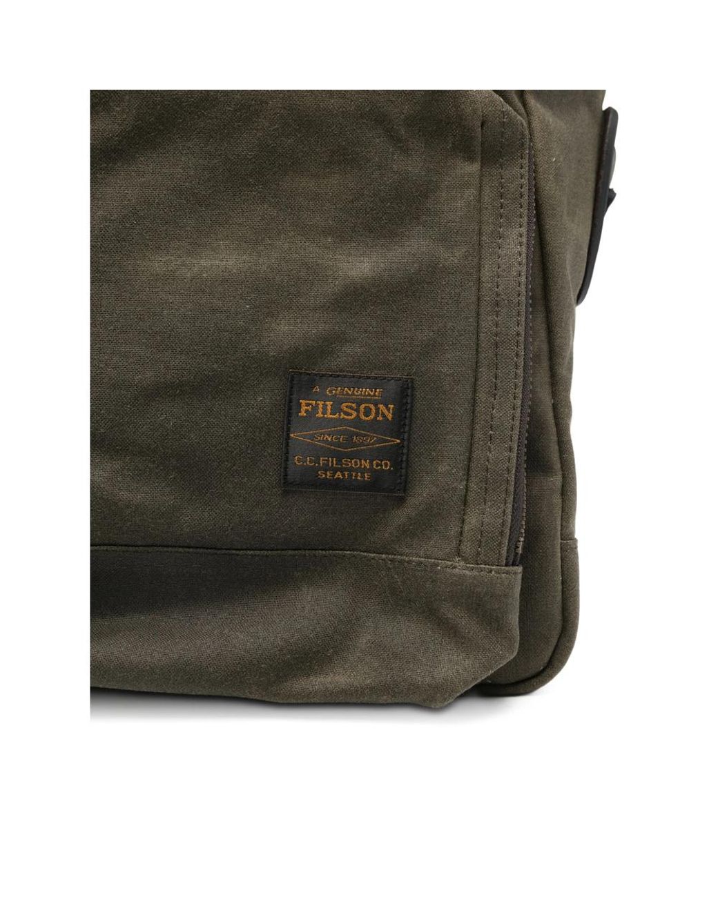 Filson Black Bum Bag Cotton 100. Shoulder for men
