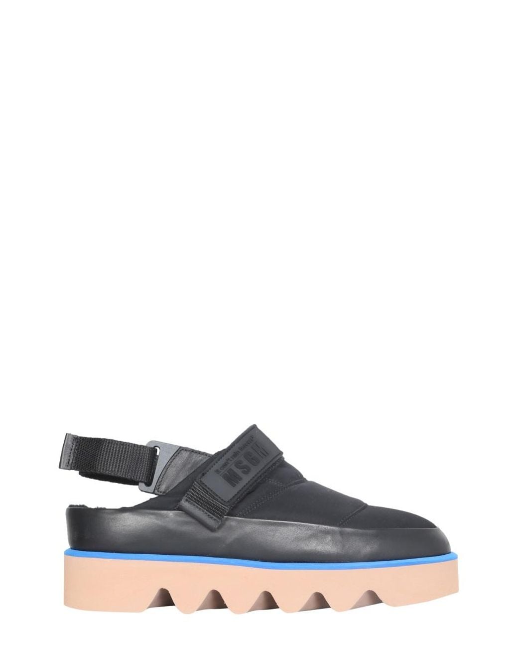 MSGM Black Puffed Sandals Fabric (Polyamide Trainers
