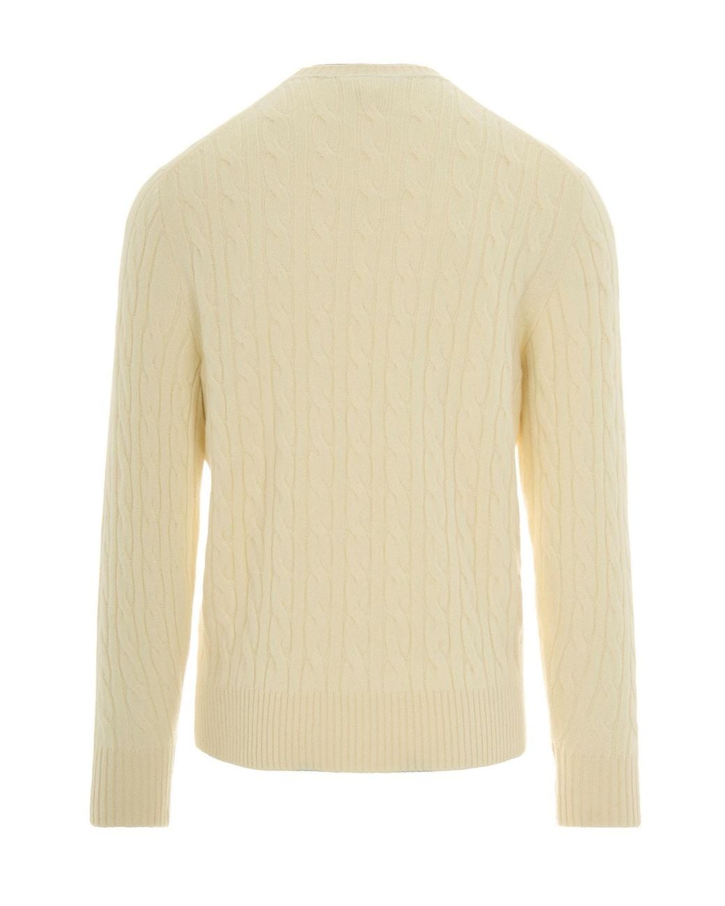 Lacoste Natural Cable-Knit Wool Jumper Sweater for men