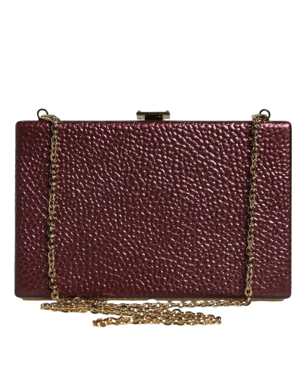 Dolce & Gabbana Purple Leather Clutch Evening Crossbody Bag
