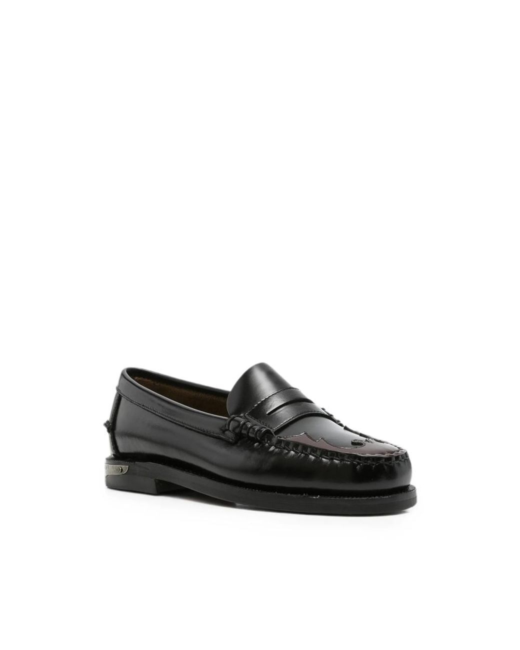 Sebago Black Dan Scarabeo Western-Detail Loafers