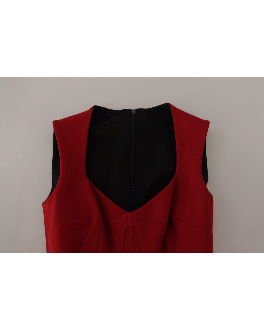 Dolce & Gabbana Red Elegant Bodycon Midi Dress