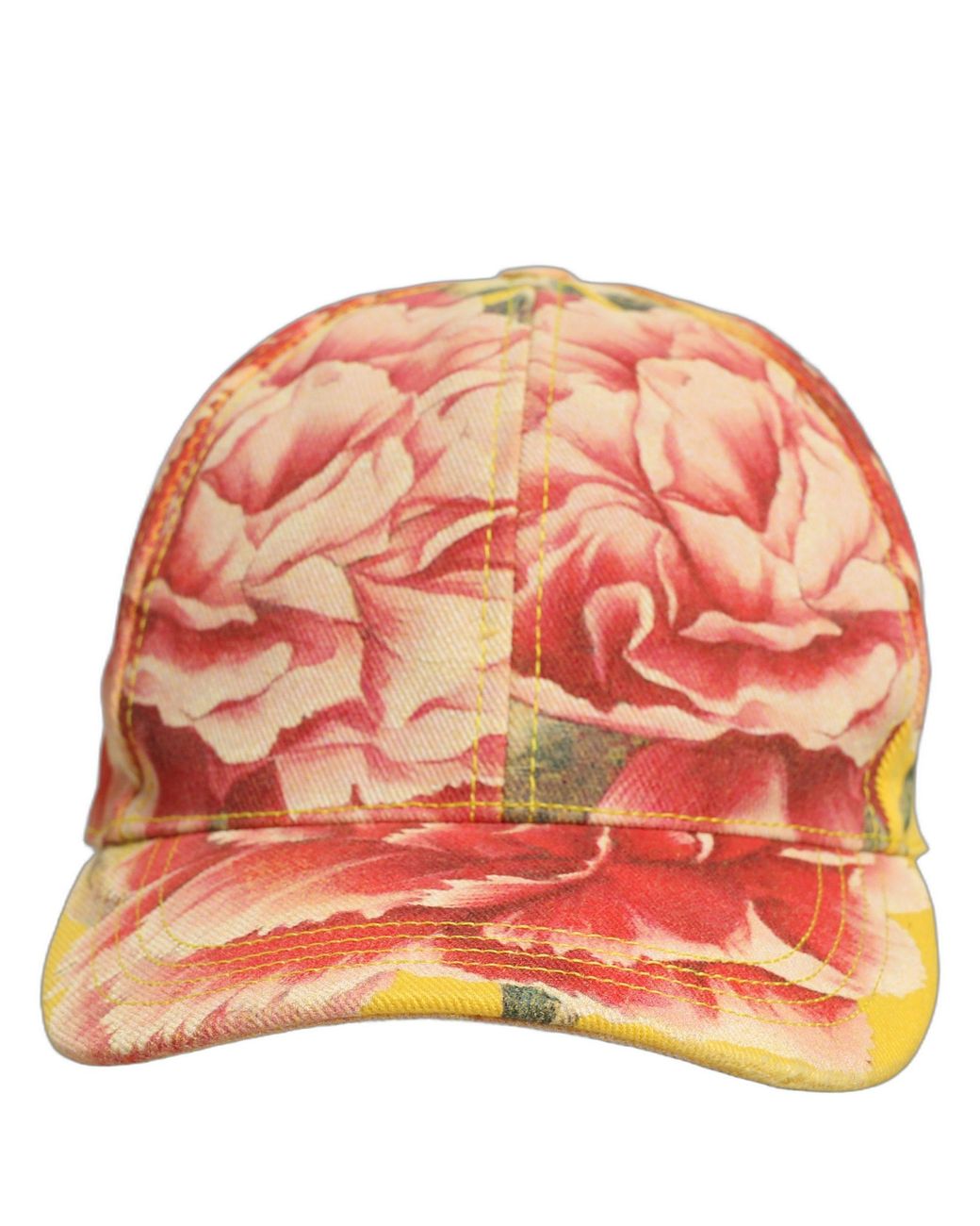 Dolce & Gabbana Orange Cotton Floral Baseball Capello Hat for men