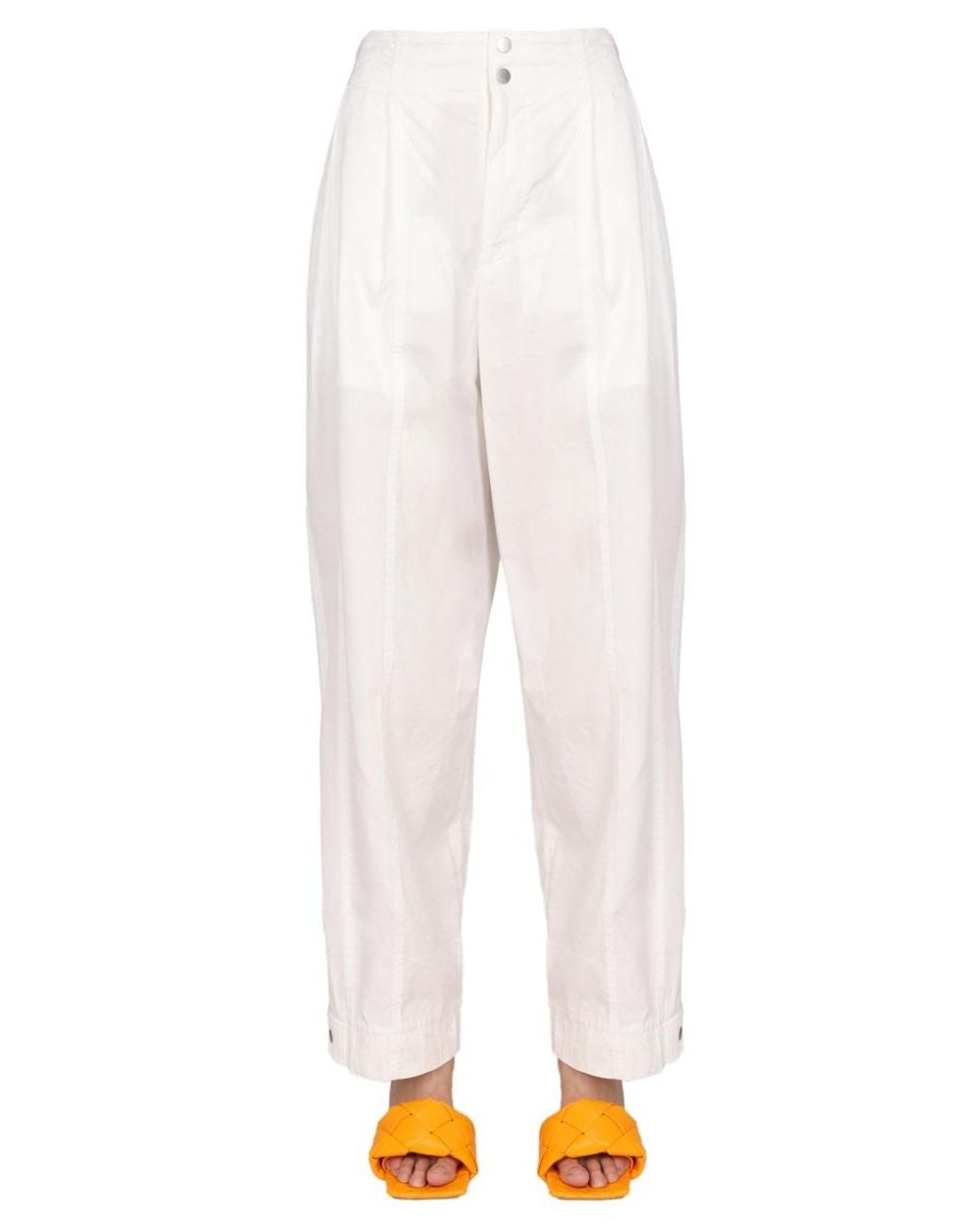 Bottega Veneta Pink Wide-Leg Trousers Cotton