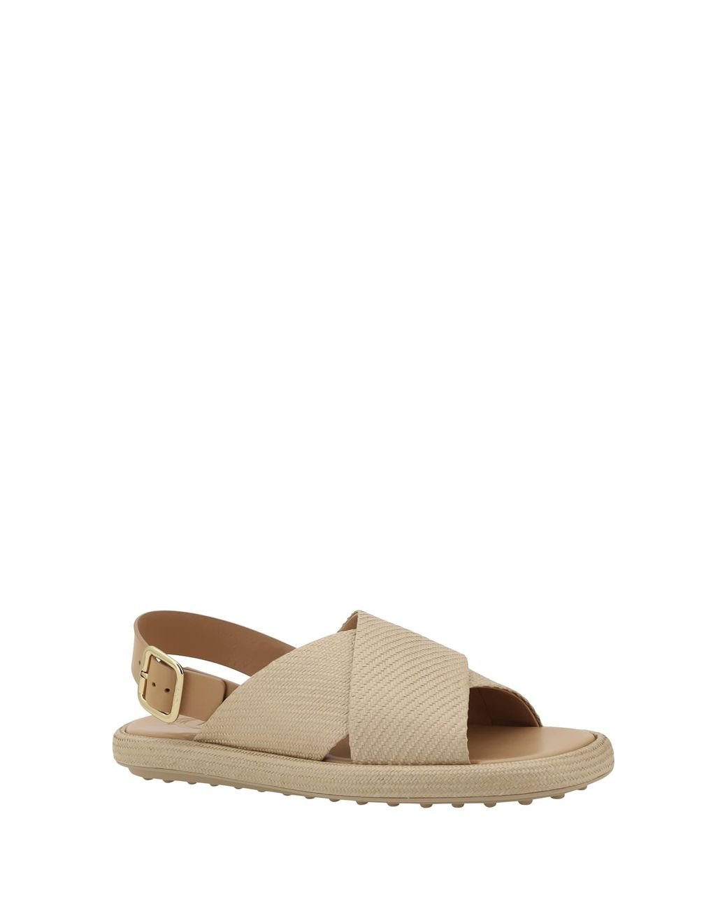 【TOD'S】 Raffia Sandals サンダル Tod's Raffia Sandals in Natural | Lyst