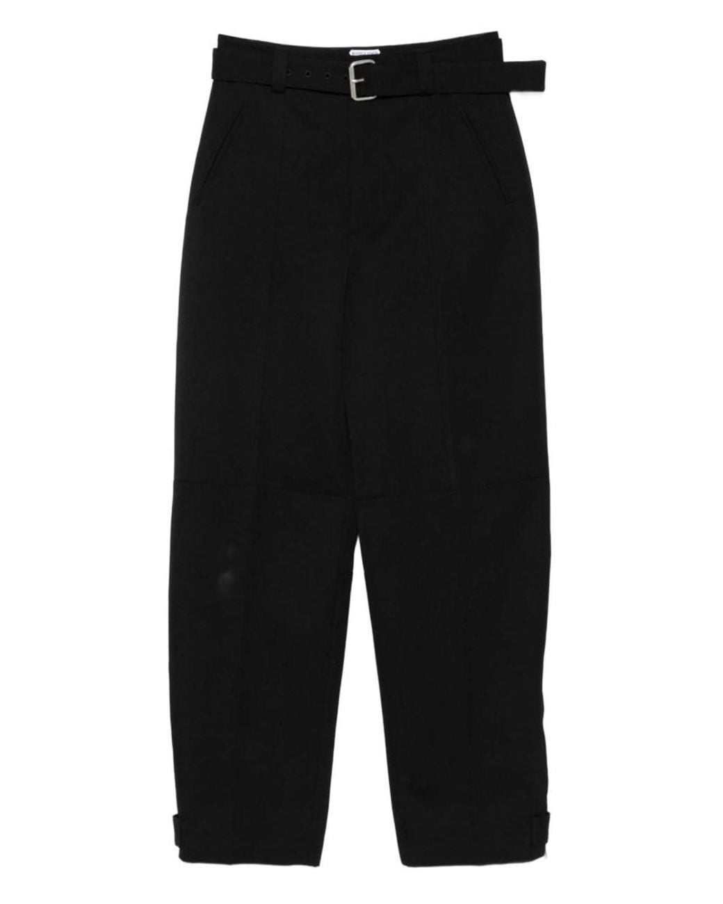 Bottega Veneta Black Belted Wool Trousers