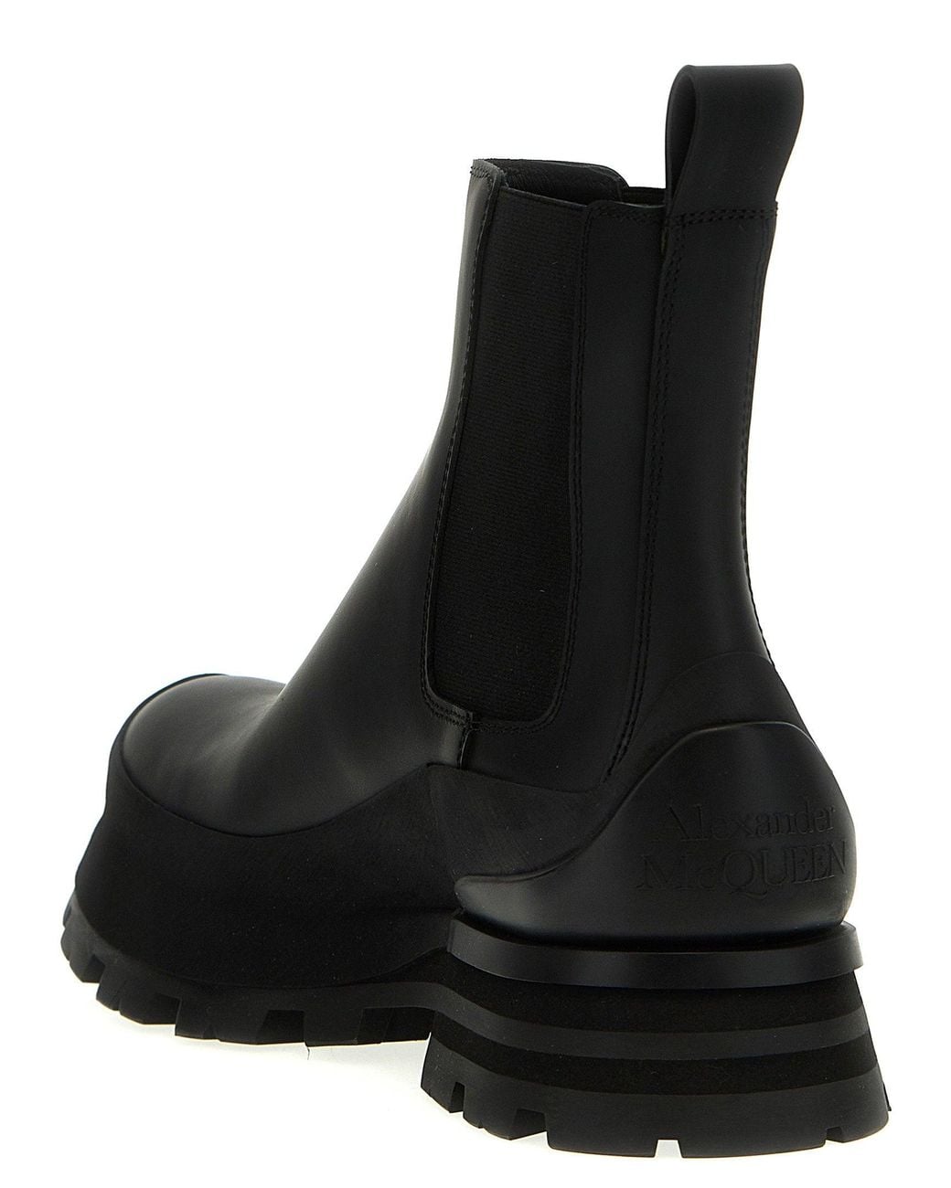 McQueen Black Wander Ankle Boot