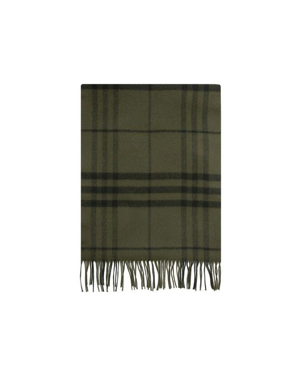 Burberry Green Scarf Wool Scarfs for men