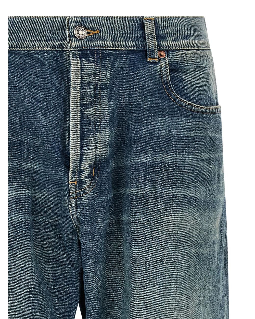 Saint Laurent Blue Saint Laurent Tapered Cotton Denim Jeans for men