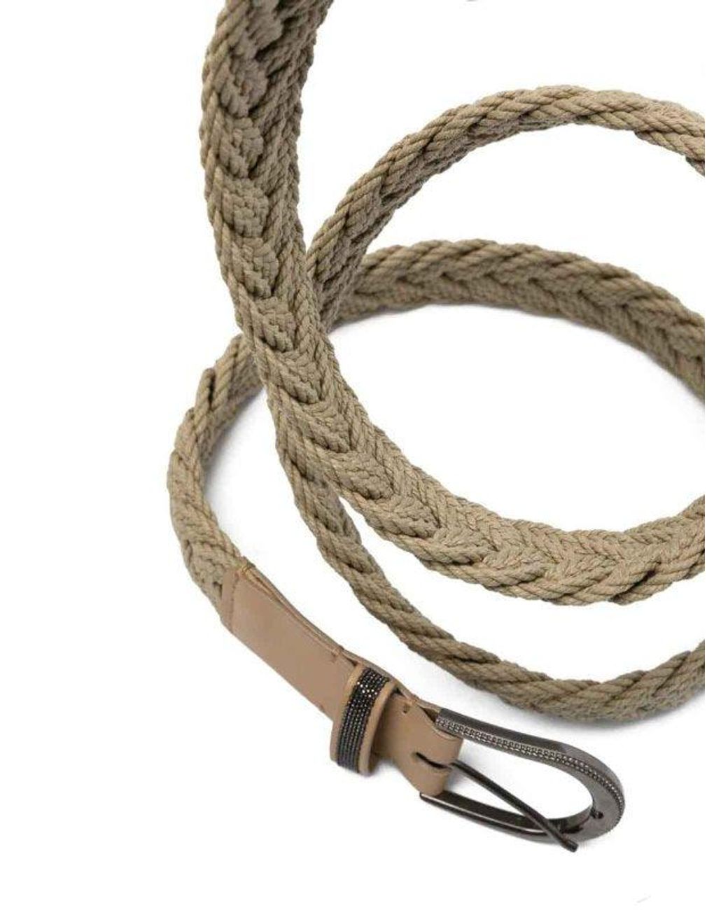 Brunello Cucinelli Multicolor Corda Braided Cotton Belt