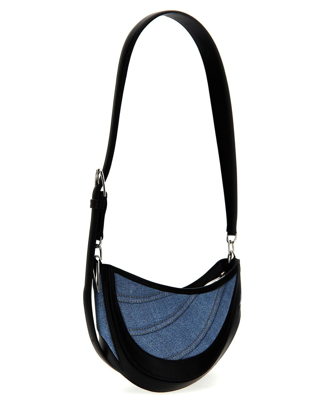 Mugler Blue Spiral Curve 01 Shoulder Bag