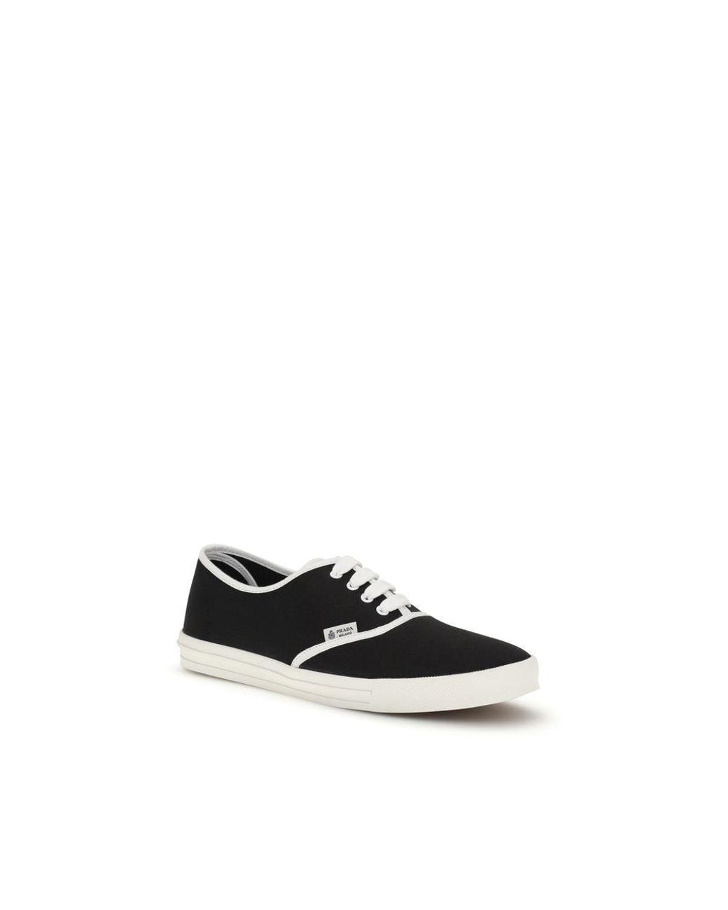 Prada Black Cotton Athletic Sneakers for men