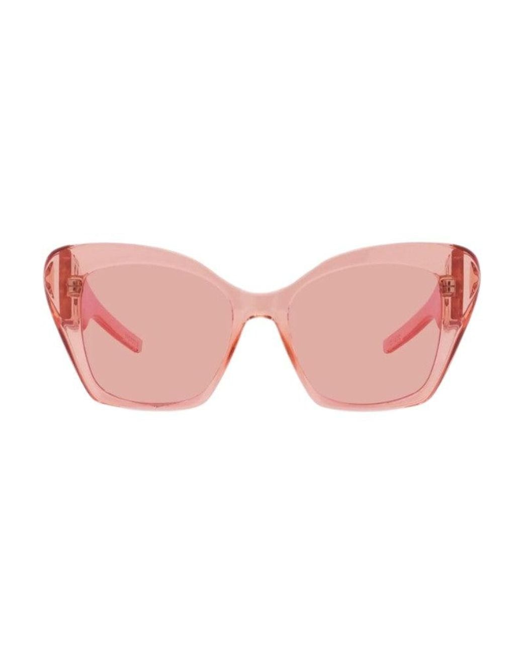 Givenchy Pink Sunglasses Square Full Rim, Transparent Frame And Lens Gv40096U42S