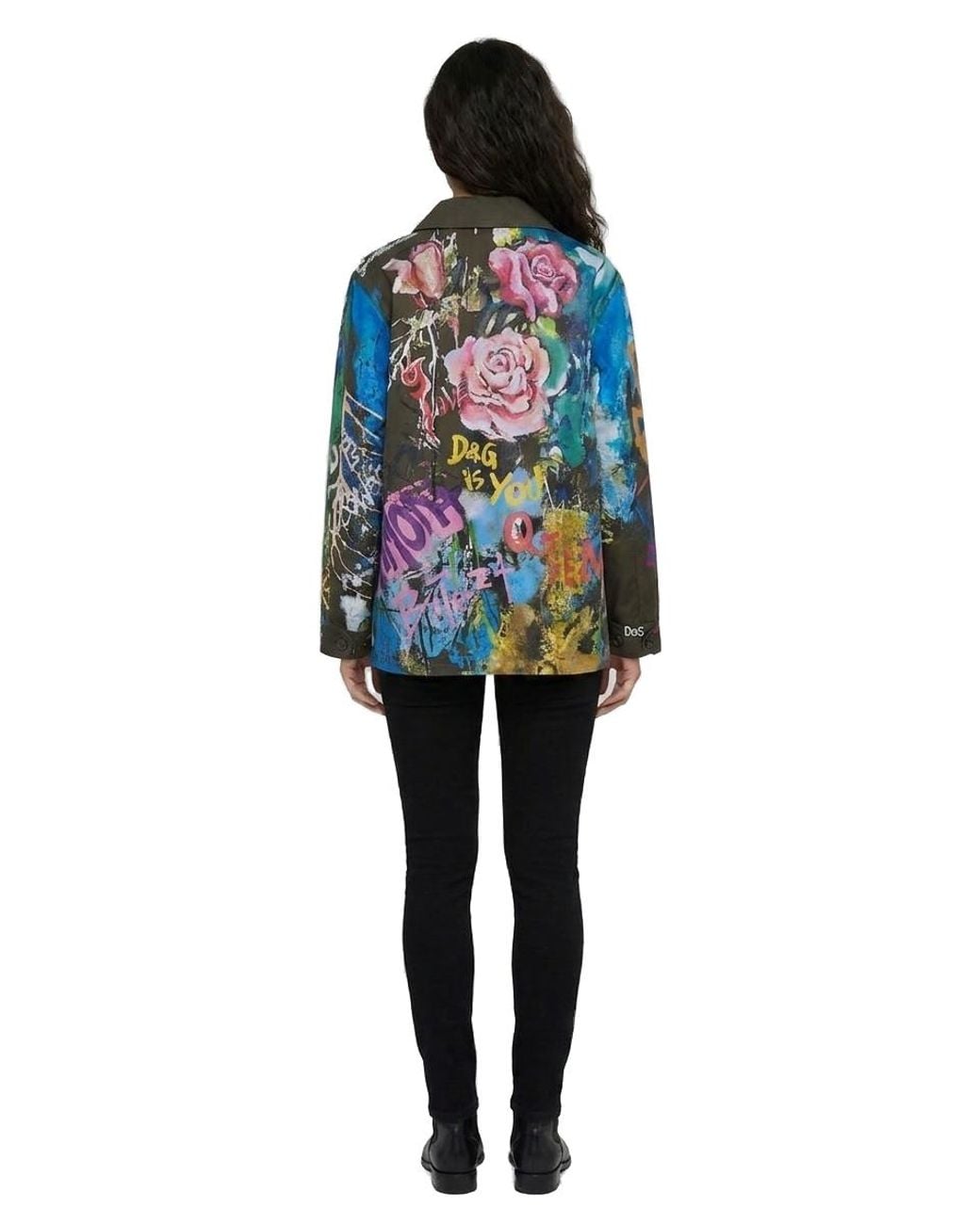 Dolce & Gabbana Multicolor Dolce & Gabbana Floral-Print Cotton Jacket
