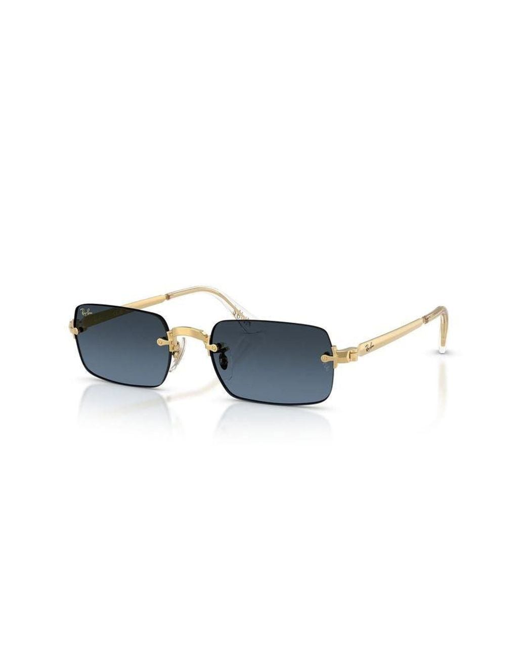 Ray-Ban Blue Ray-Ban 0Rb3928 Square-Frame Metal Sunglasses