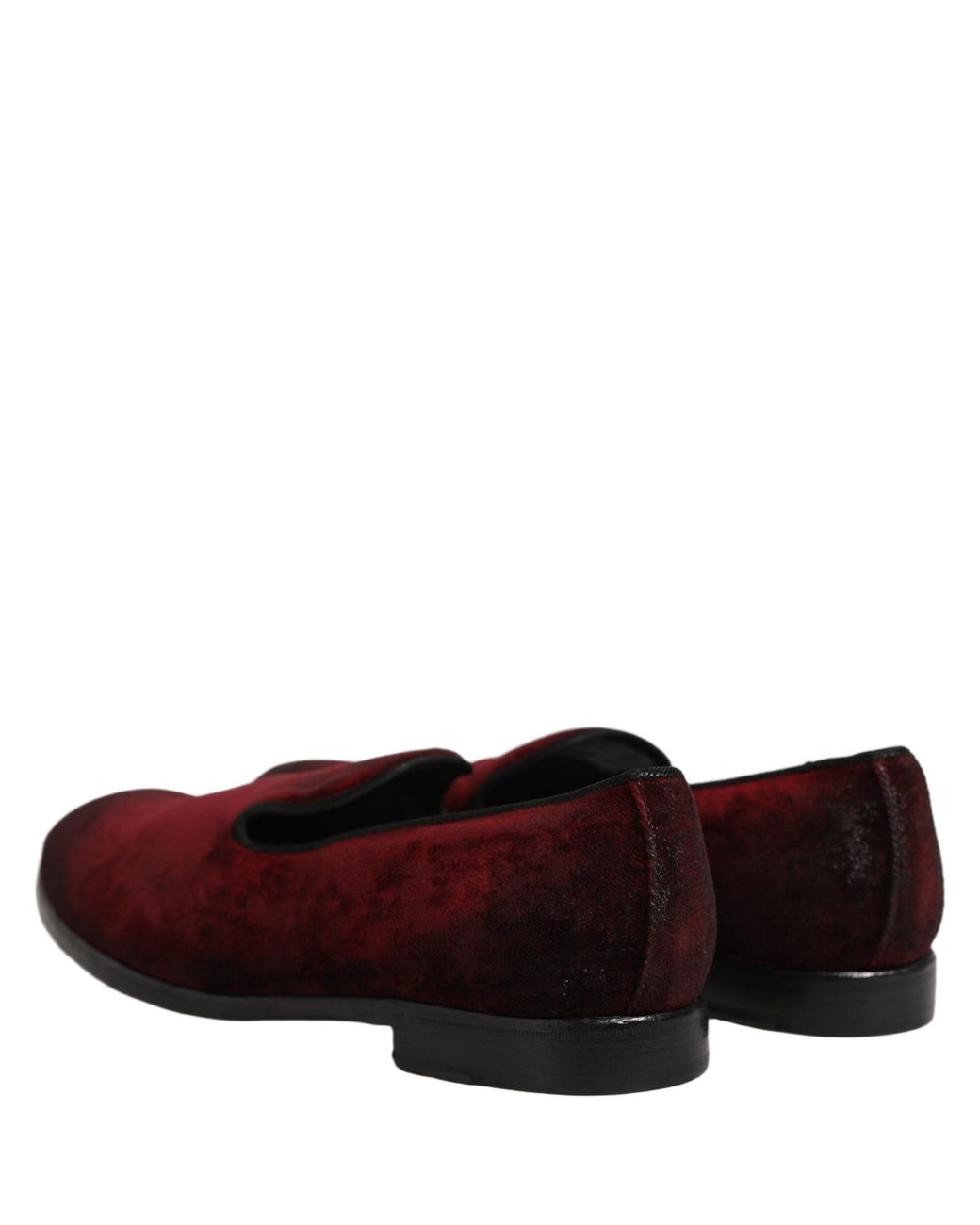 Dolce & Gabbana Black Suede Slip On Slippers Loafers Shoes Leather for men