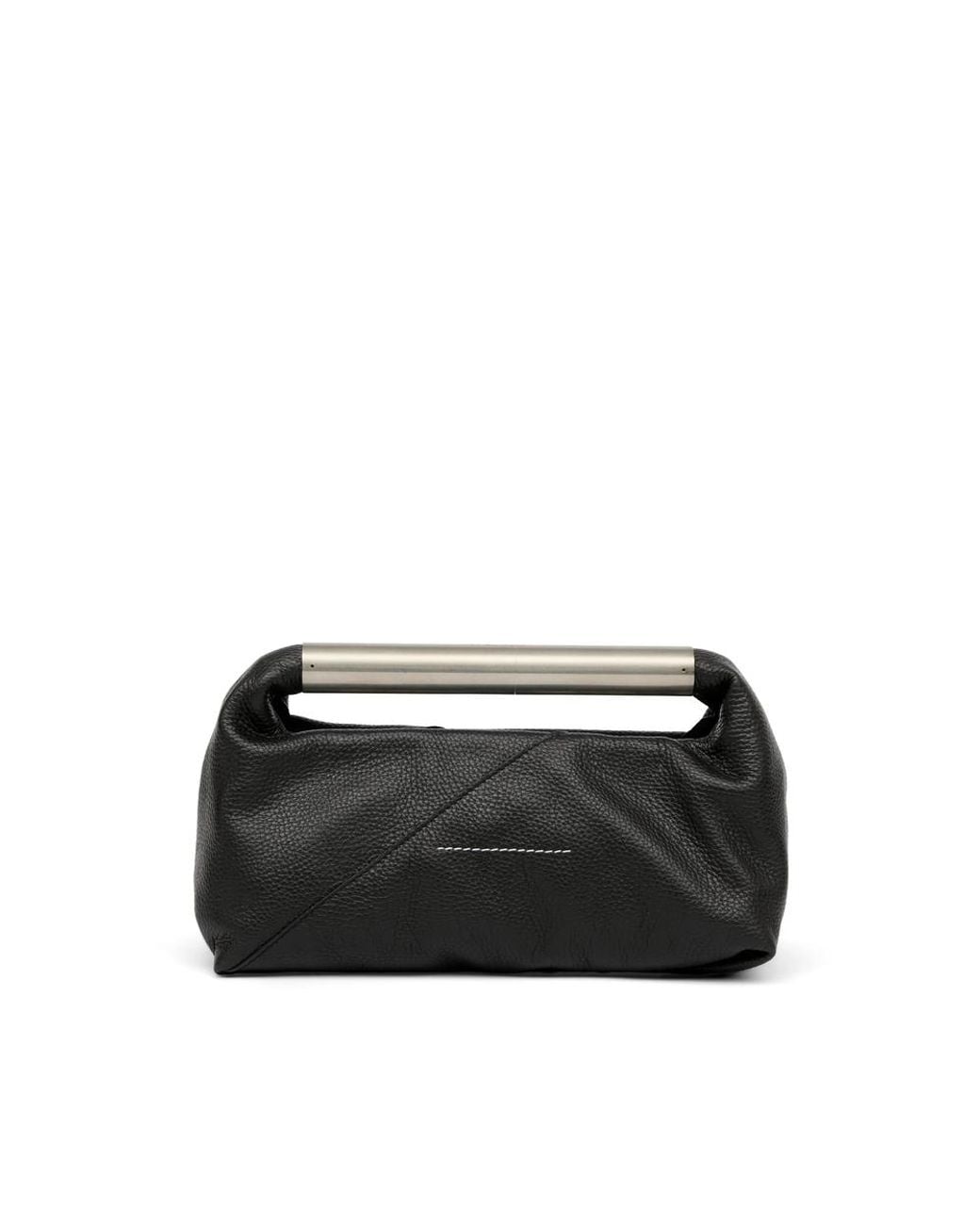 MM6 by Maison Margiela Black Handbag Japanese Horizontal Leather Tote Bags