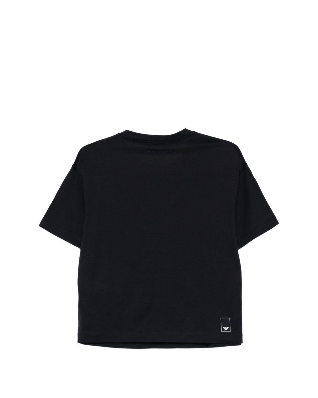 Emporio Armani Black Logo Cotton T-Shirt