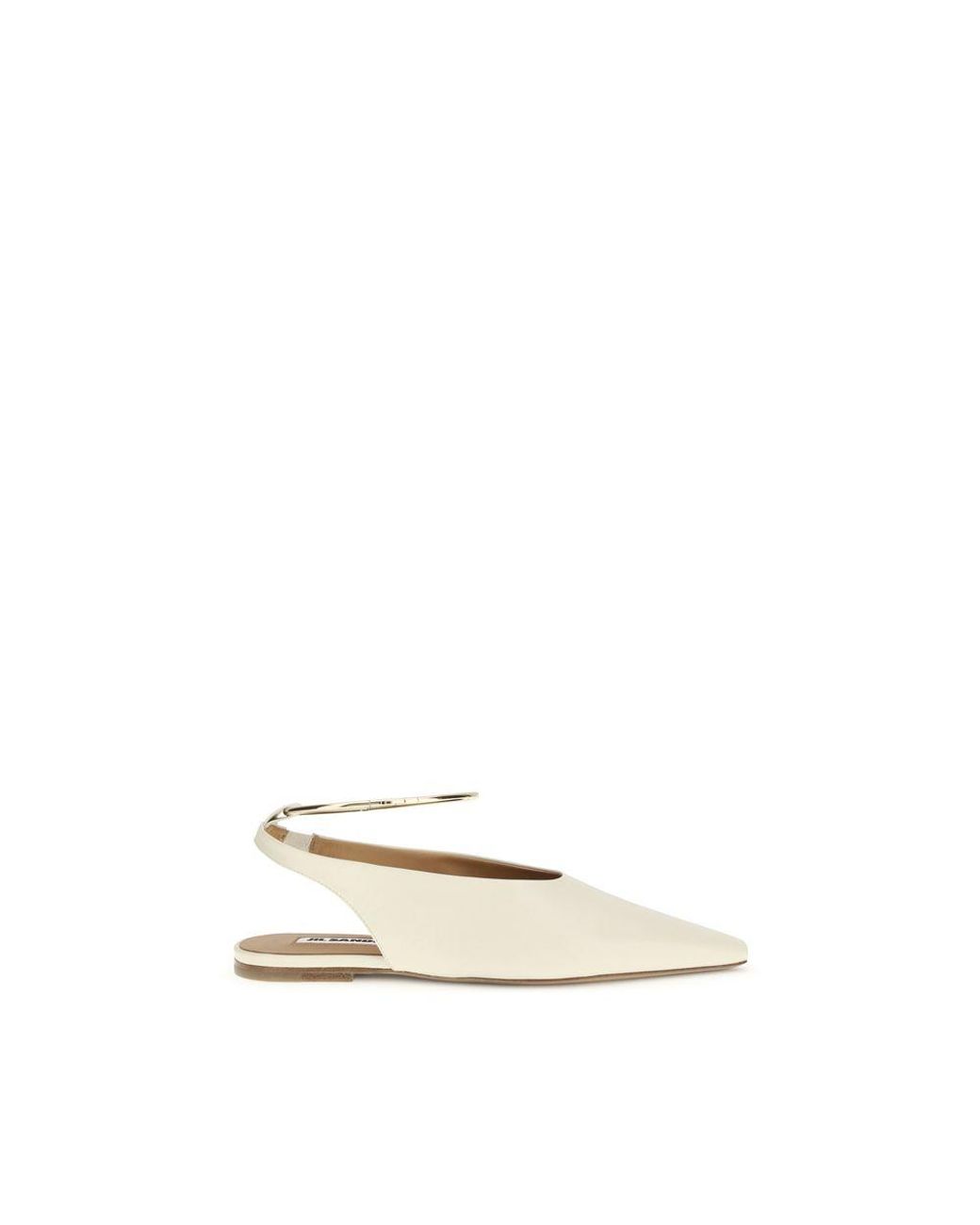 Jil Sander Natural Beige Goatskin Ballet Flats