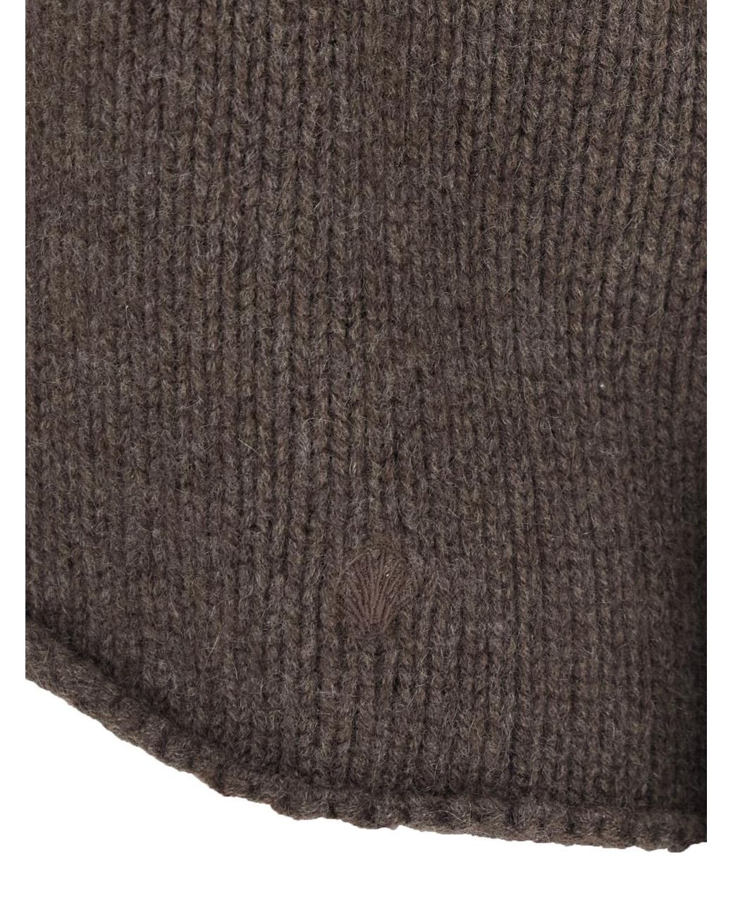 Loulou de Saison Brown U-Neck Sweater Derry Lds Cashmere Tops