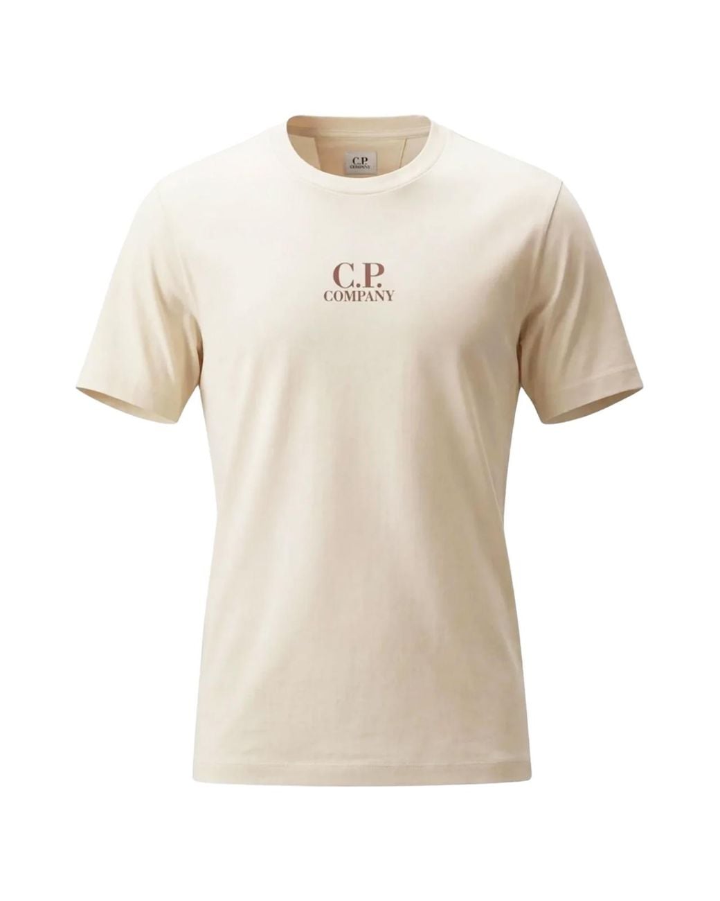 C P Company White Jersey 24-1 Logo T-Shirt Clothing Polo & T-Shirts for men