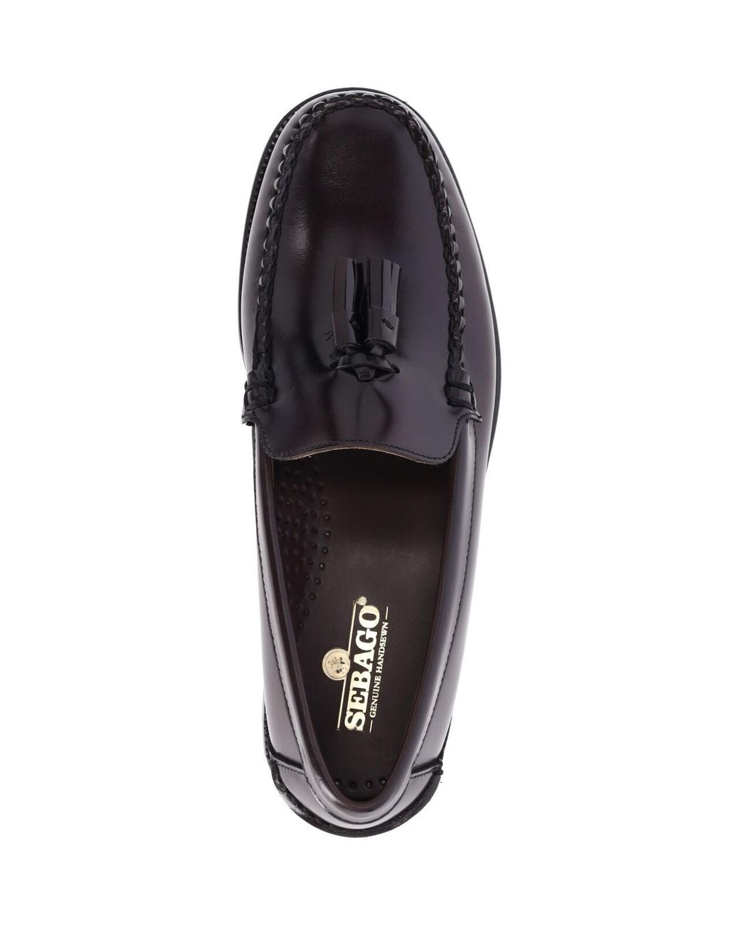 Sebago Black Flat Shoes Leather for men