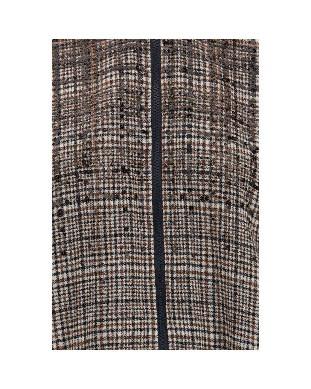 Brunello Cucinelli Gray Beige Polyamide Full